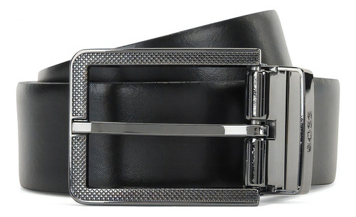 Cinturón Para Hombre Boss Reversible Elaborado En Italia Color Negro Talla Unitalla