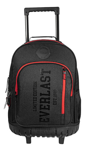 Mochilas Escolares Everlast Carrito Carro 18 Pulgadas Niños Varon Nenas Con Rojo Modelo 27695