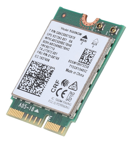 Para Tarjeta Wifi Inalámbrica Intel 9560ac Ngw 2.4g/5g Bluet