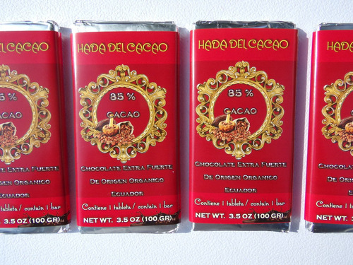Imagen 2 de 4 de Chocolate 300 Gr 85% Cacao Vegan Keto Cetogenico Stevia S/t