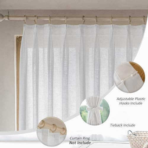 Cortinas Plisadas Semitraslúcidas 54x72 Con Ganchos