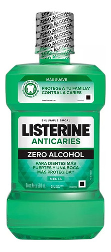 Enjuague Bucal Listerine Anticaries Zero Alcohol 500ml