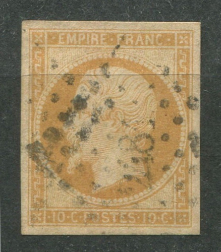 Francia Sello Estampilla Yvert 13a Napoleon 10 C. 1853