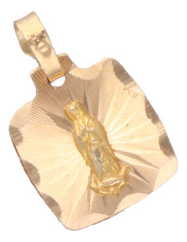 Medalla De 14k Oro Amarillo, 0.5 Gramos