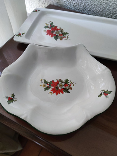 Bandejas Ceramica Motivos Navideños, Importadas Usa