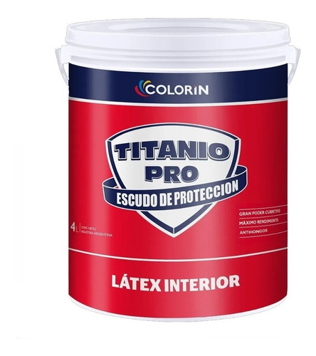 Titanio Latex Interior Colorin 4 Lts Pinturerias Devoto