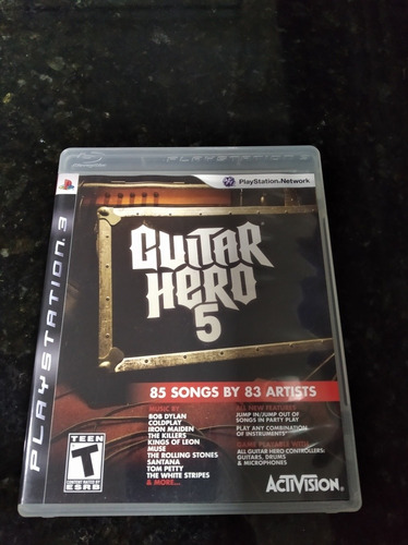 Jogo Ps3 Guitar Hero 5 Original Midia Física