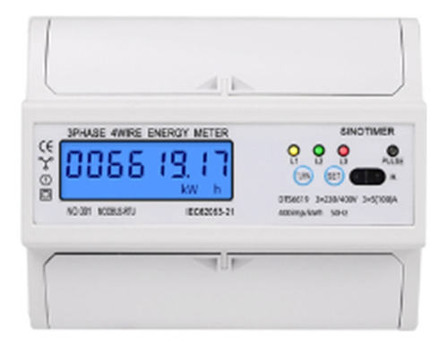 Medidor Trifásico Eléctrico Din Rail Rs485 Kwh De Consumo P