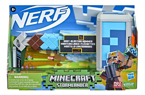 Nerf Minecraft Stormlander Martillo Lanza Dardos Hasbro  
