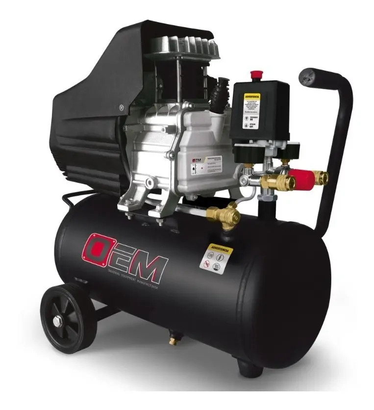 Compresora Mikel's 2.5 COEM-2.5 Hp 25 Lts Eléctrico Calidad Oem Color Negro Fase eléctrica
