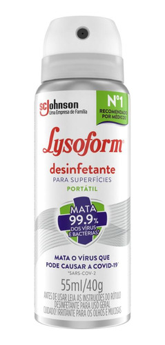 Desinfetante Aerossol Uso Geral Original Lysoform 55ml