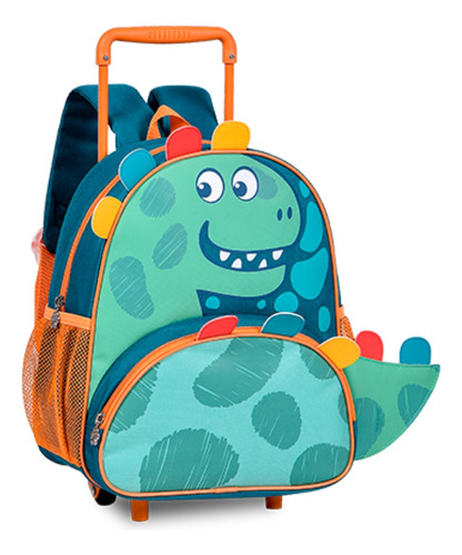 Mochila Carrinho Rodinhas Infantil Clio Pets Hop Zoo Escolar