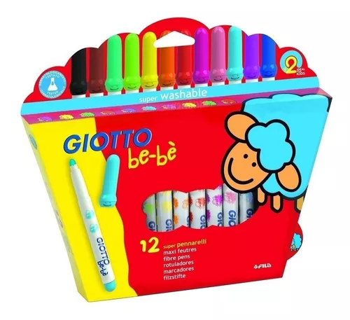 MARCADOR GIOTTO BEBE GRUESO X 06 COLORES - LaPapelera