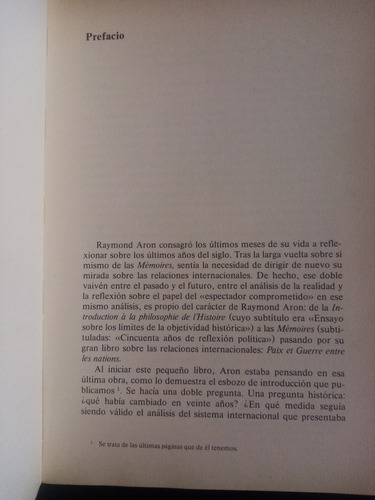 Los Últimos Años Del Siglo, Raymond Aron. Espasa, 1985