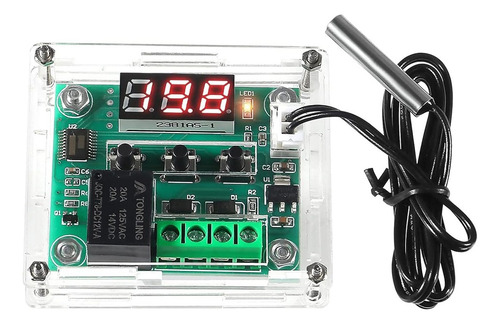 Control De Temperatura W1209 Con Sonda + Case De Acrilico