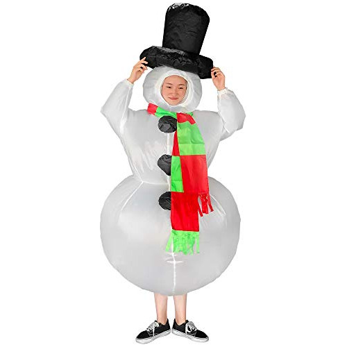 Traje Inflable De Papá Noel O Muñeco De Nieve