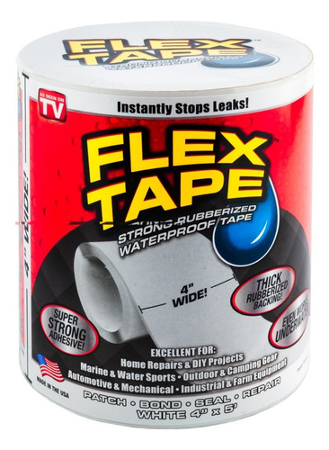 Cinta Flex Tape Original Repara Piscinas Bajo El Agua Blanco