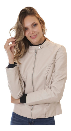 Chaqueta Ecocuero  Chf45 Beige