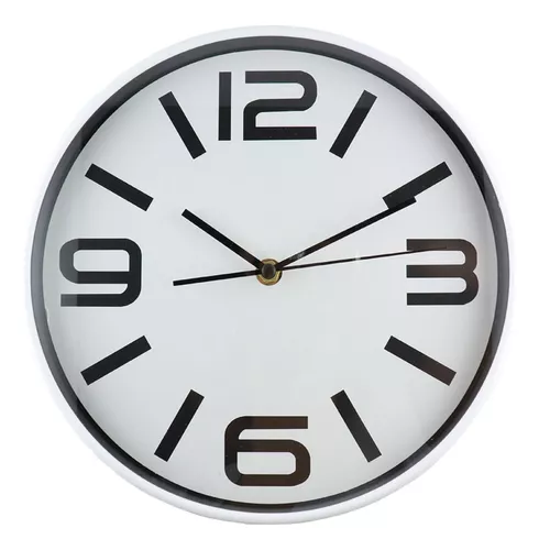 Reloj De Pared 25 Cm Color Blanco.. con Ofertas en Carrefour