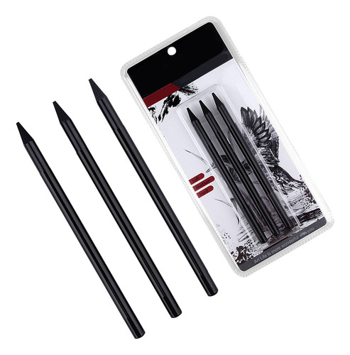 P Set De Dibujo Profesional Con Lápices De Carboncillo, 3