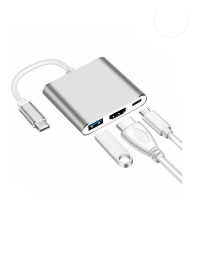 Convertidor Tipo C A Usb Hdmi Cable 3 En 1 Apple Macbook Pc