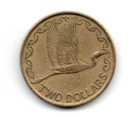 Nueva Zelanda Moneda 2 Dolares Año 1990 Km#79