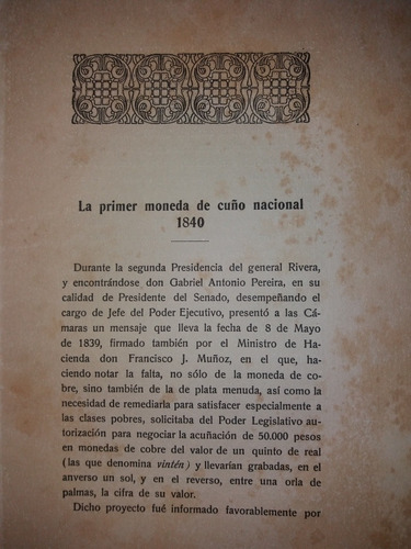 La Primer Moneda De Cuño Nacional 1840