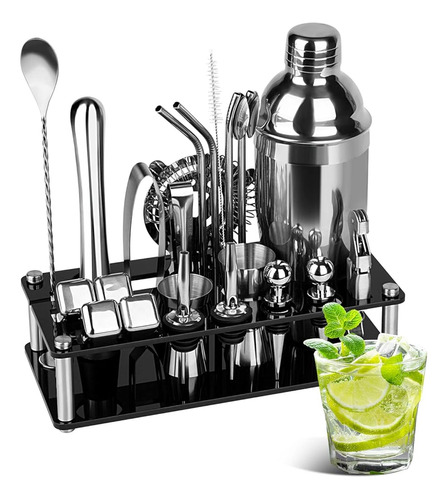 Farafox Cocktail Shaker Set Bartender Kit, 23 Pcs Bar Tool S