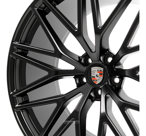Rodas 21 Forjadas Porsche Macan Gts 5x112 2 Talas Concavas Cor Preto Acetinado