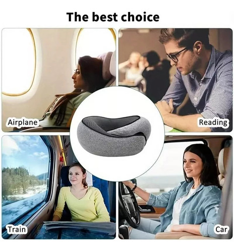 Almohada Cervical De Viaje De Espuma Viscoelástica S