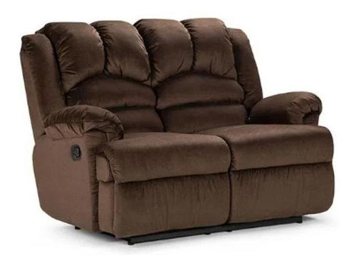 Sofa Rosen Reclinable Jarrie 2 Cuerpos Tela Chex Cafe