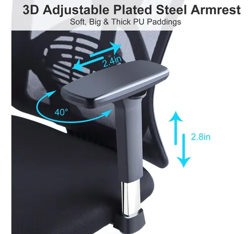 Ticova Silla De Oficina Ergonómica Silla De Escritorio