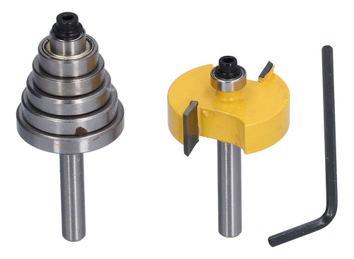 Juego De Rodamientos Rabbet Router Bit, Fresa Con Vástago De