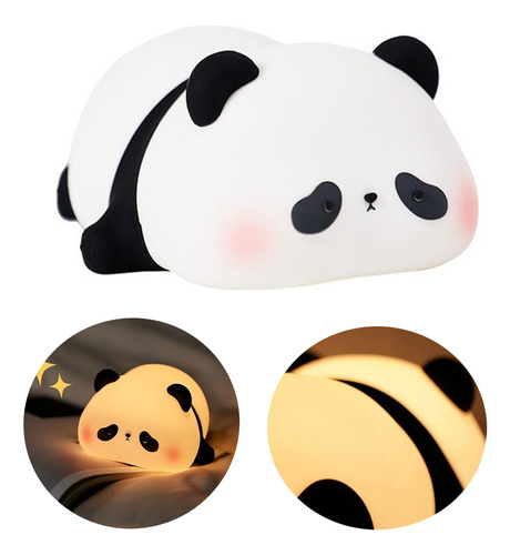 Lámpara De Mesita De Noche Led Panda Light Regulable