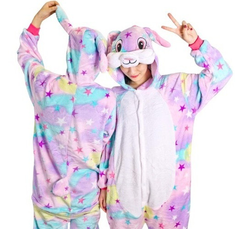 Pijama Kigurumi Conejo Deluxe Animales Enteros Niñas Adultos