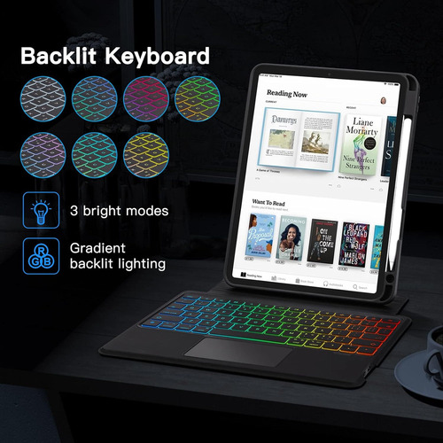 Funda Teclado Táctil Iliminado Para iPad 10th 10.9'' 2022 Ñ