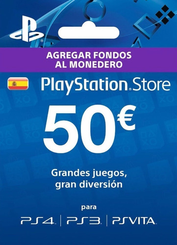 Tarjeta Psn 50 Euros España Entrega Inmediata!! Ade Ramos