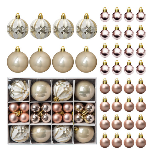 Set De 40 Bolas De Navidad Inastillables Para Árbol Y Guirna