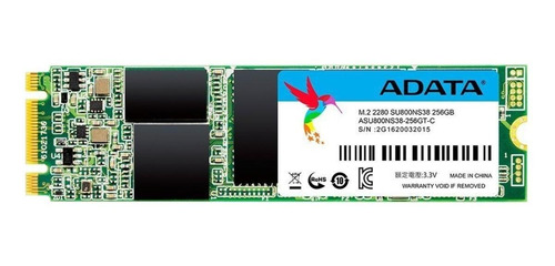 Imagen 1 de 2 de Disco sólido SSD interno Adata Ultimate SU800 ASU800NS38-256GT-C 256GB