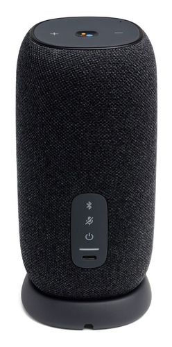 Bocina inteligente JBL Link Portable con asistente virtual Google Assistant color black 110V/240V
