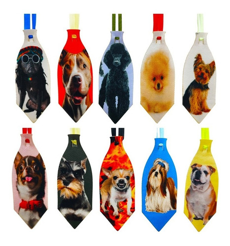 Corbata de satén con estampado de gato y perro de Pet Breeds, 50 unidades, P