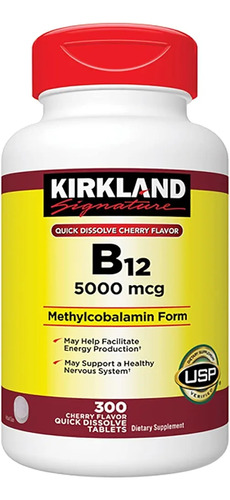 Vitaminas Americanas Kirkland B12 5000 Mcg 300 Sublingual