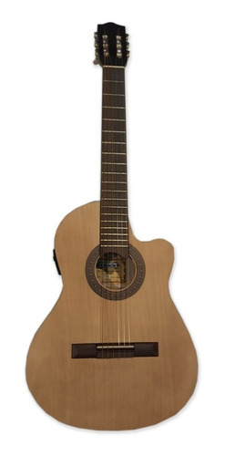 Guitarra Clasica Electro Criolla Gracia Modelo C1 Eq Pasivo Color Marrón Claro