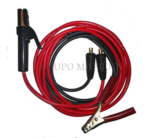 Cables Soldadora Inverter 10 Metros Conector De 1/2 