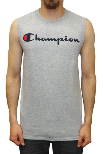 Camiseta Esqueleto Champion Gt22hy077 Para Hombre-gris Claro