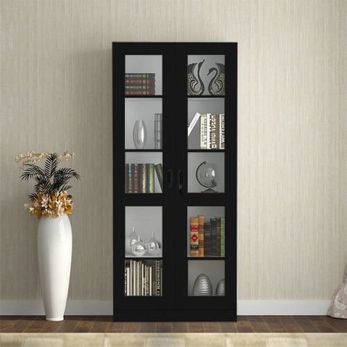 Gabinete Con Entrepaños Móbiles Y Puertas De Cristal