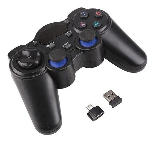 Controle Joystick Sem Fio Para Pc Celular Tv Box Vídeo Game Cor Preto