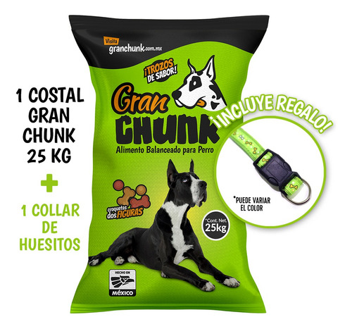 Croqueta Perro Adulto Granchunk 25kg + Para Tu Mascota