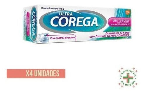 Imagen 2 de 3 de Ultra Corega Crema Adhesiva Sin Sabor X 70g - 4 Unidades
