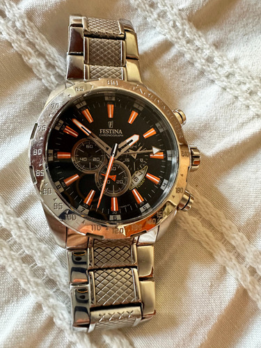 Reloj Festina F164883 Hombre Cronógrafo De Cuarzo Plateado Plateado Negro